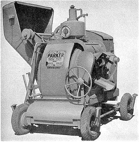 Parker concrete mixer,  Model 14/10 from rear right